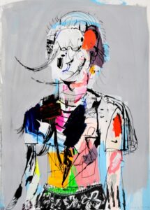 Super abuela Acrílico tinta papel 50x70 cm. 2016