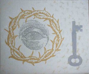 Las cartas que nunca llegaron, 2008. Técnica mixta sobre papel.. 46 x 55 cm.