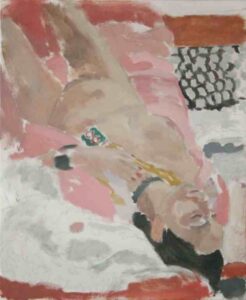 Shunga. Óleo sobre lienzo. 55 x 46 cm.