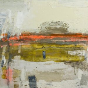 Paisaje con árbol, 2013. 100 x 100 cm. Técnica mixta sobre tabla.